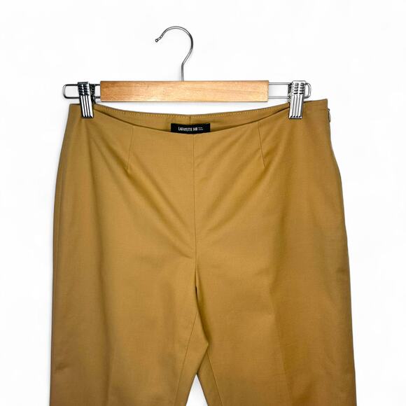 Lafayette 148 New York Women's Cropped Bleeker Pant Size 0 Camel Brown - Picture 2 of 9